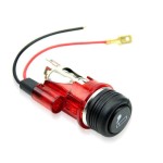 Car lighter / cigarette socket, for 12V, lighter included, red color